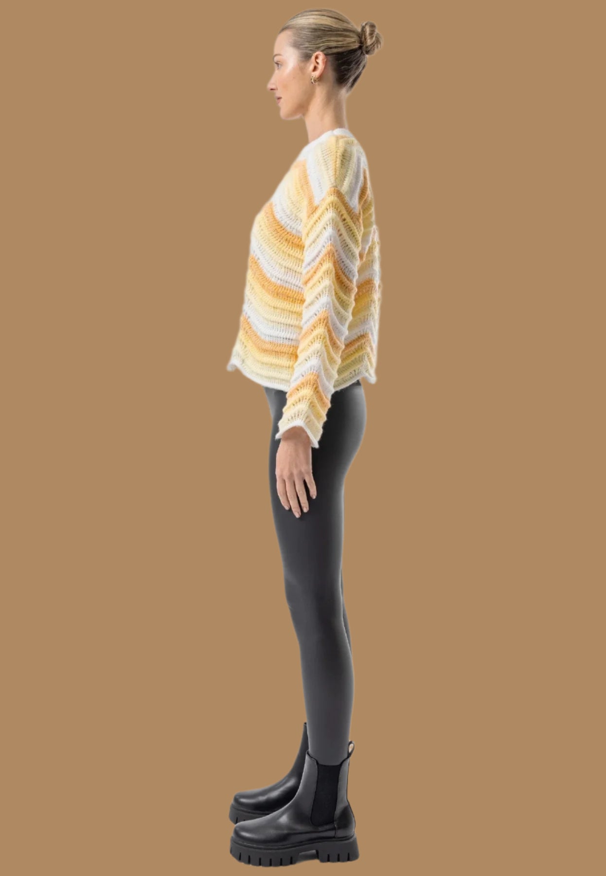 WAVY YELLOW OMBRE KNIT JUMPER