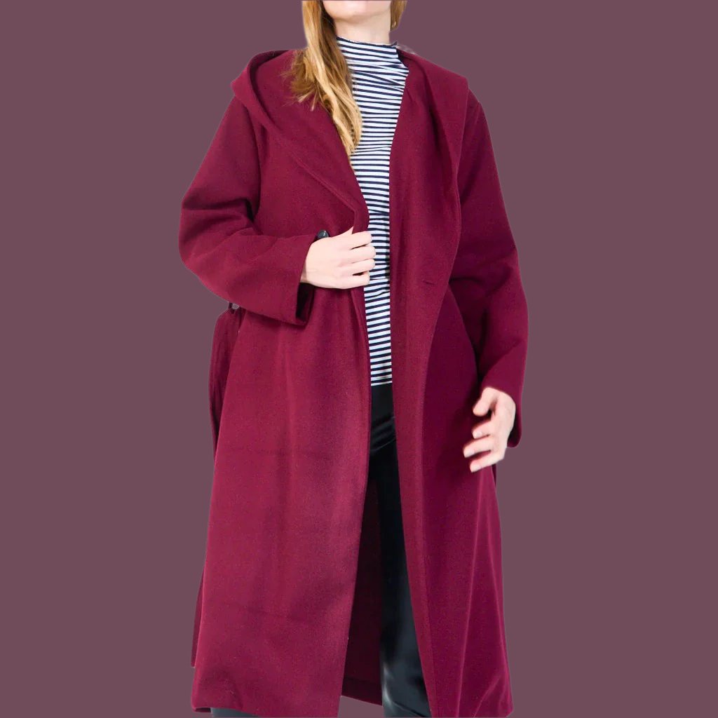 Elegant longline coat with button detail wholesale