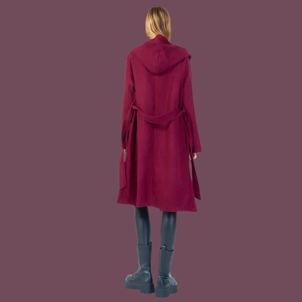 Elegant longline coat with button detail wholesale