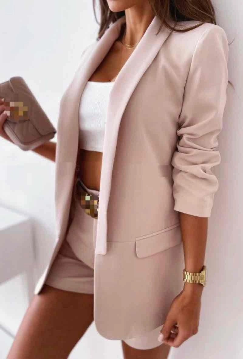 Solid Color Blazer Jacket