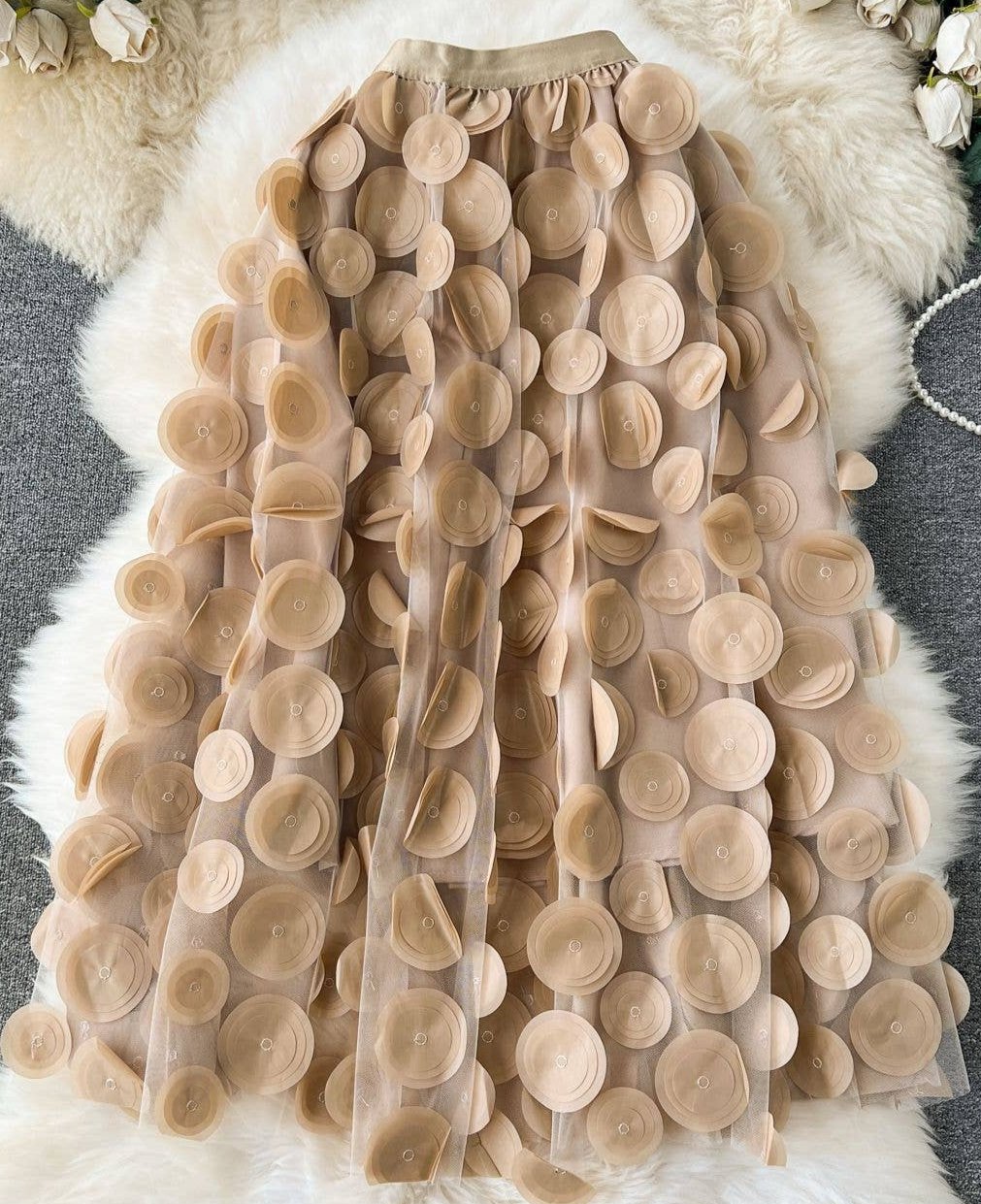 SK118 Large circle embellished skirts
