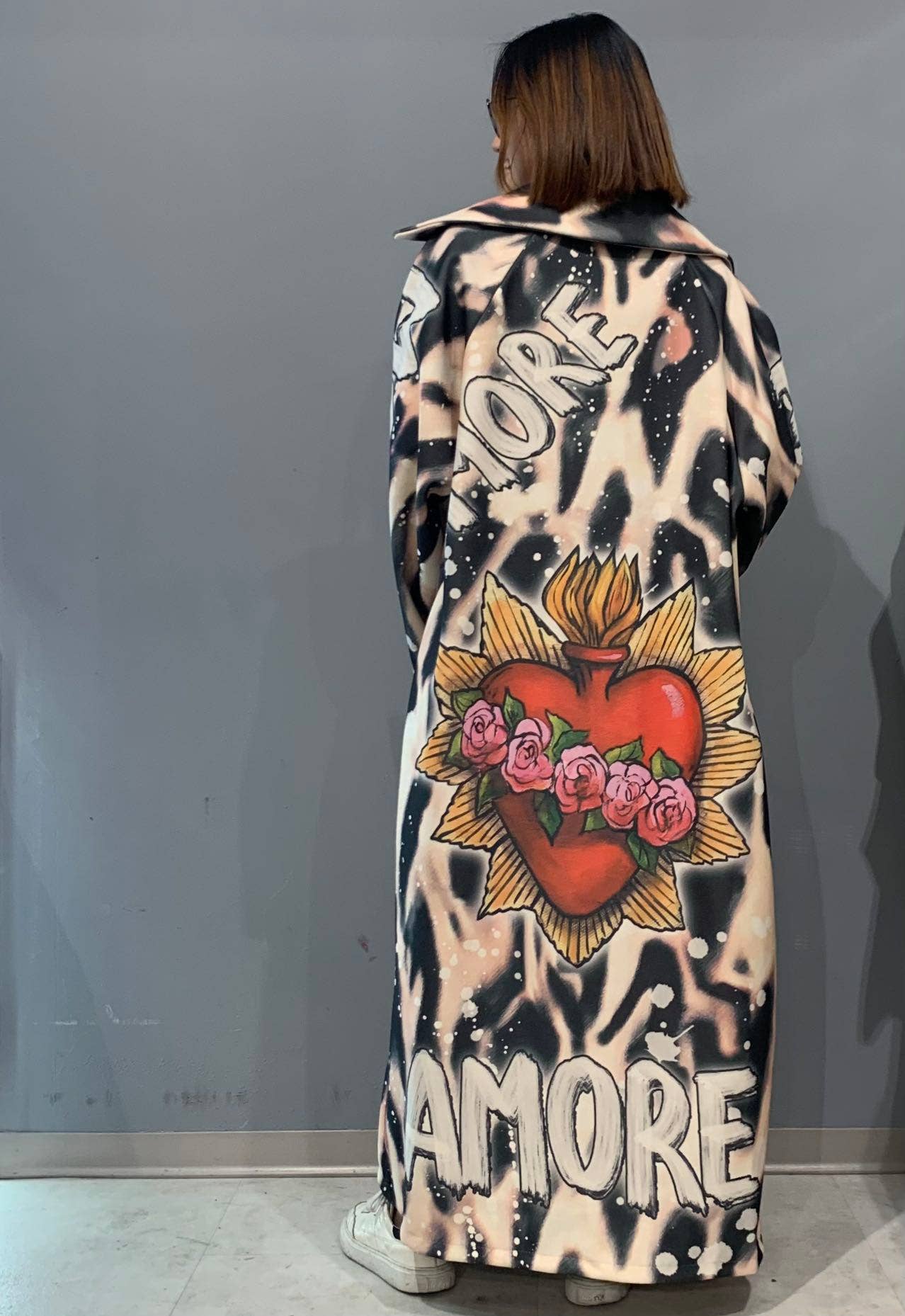 Graphic Tie-Dye Coat