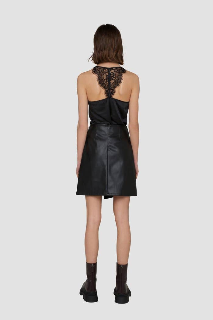 Maeve Lace Edging Satin Camisole Top