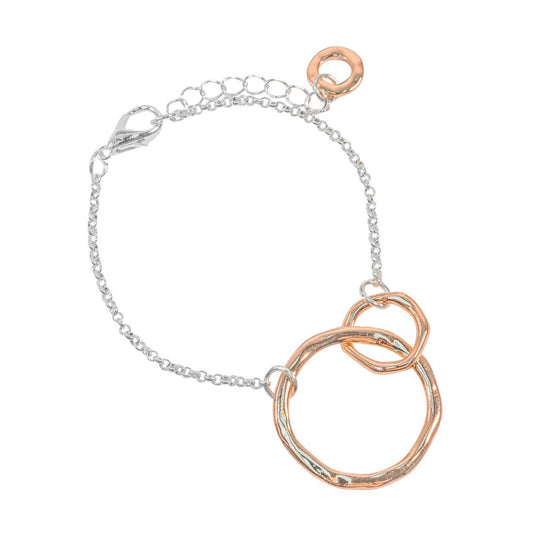 Hammered Duo Circle Bracelet