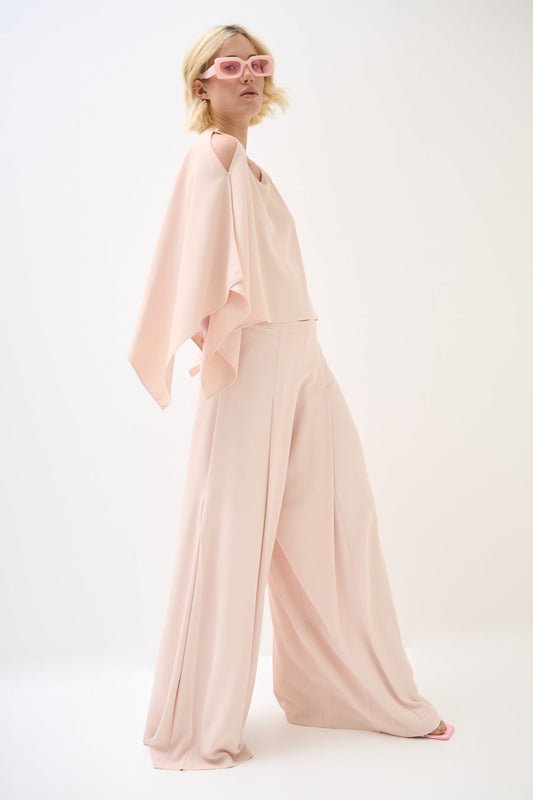 Wide leg pleated pants (long)