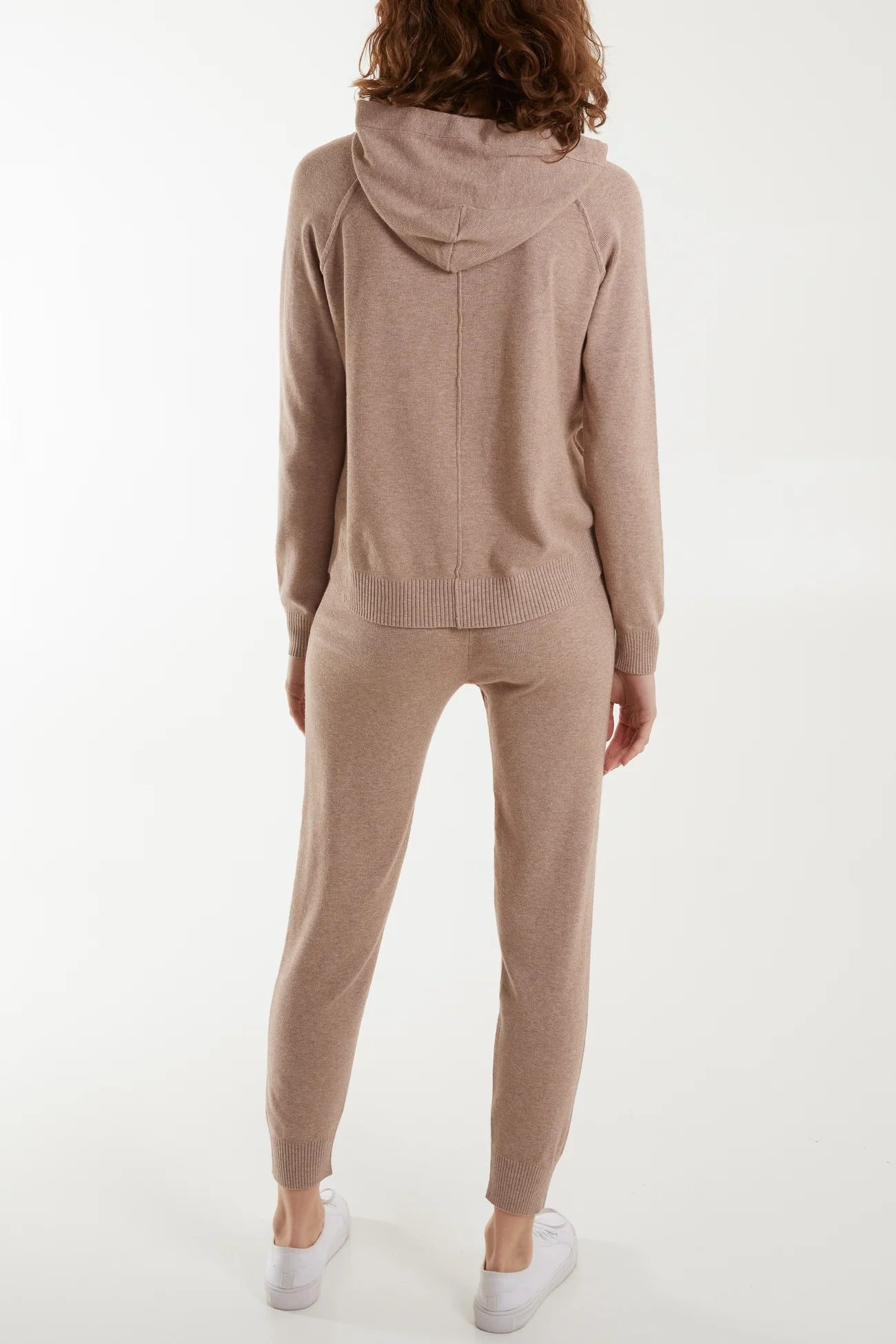 Soft fine knit Lounge co-ord in Nude.