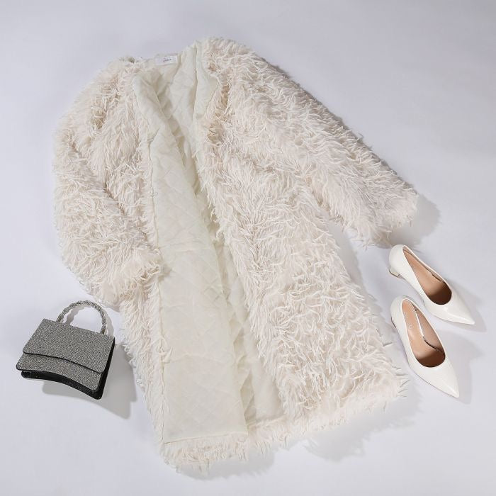 Title: Luxe Shaggy Faux Fur  Coat