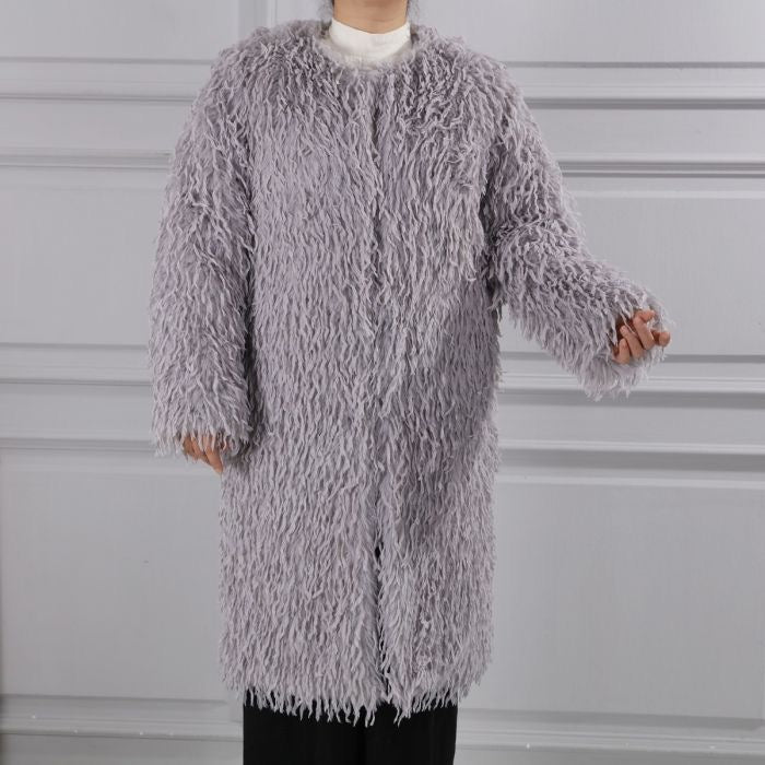 Title: Luxe Shaggy Faux Fur  Coat